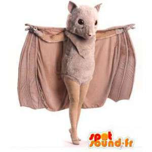 Beige bat maskot - bat kostume - Spotsound maskot