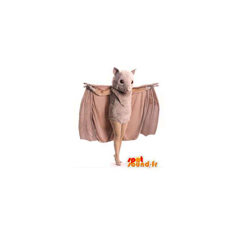 Beige bat maskot - bat kostume - Spotsound maskot