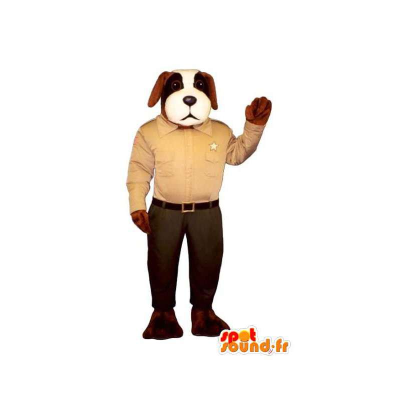 Hund maskot kledd som sheriff - Dog Costume - Hundemaskoter - MASFR003484 - SpotSound.fr