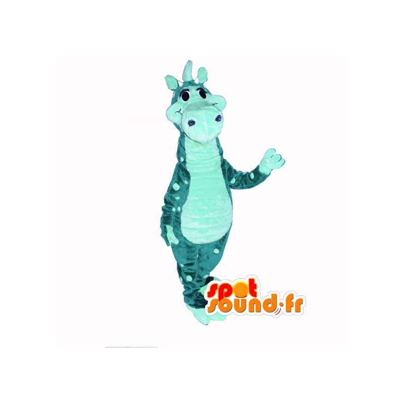 Blue dinosaur mascot - Costume Dinosaur Cartoon - MASFR002975 - Mascots dinosaur