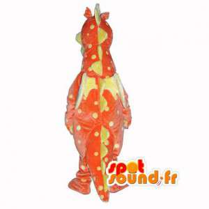 Orange og gul dinosaur maskot - Dinosaur kostume - Spotsound