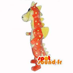 Oransje og gult dinosaur maskot - Dinosaur Costume - Dinosaur maskoter - MASFR003492 - SpotSound.fr