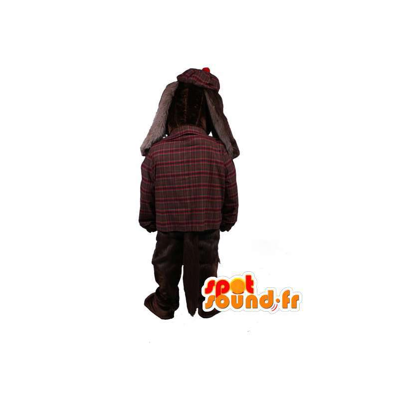 Maskot brun cocker spaniel kledd i skotsk - Dog Costume - MASFR003494 - Dog Maskoter