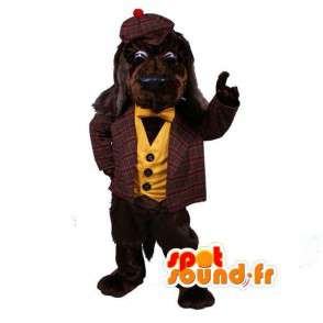 Mascotte bruin cocker spaniel gekleed in het Schots - Dog Costume - MASFR003494 - Dog Mascottes