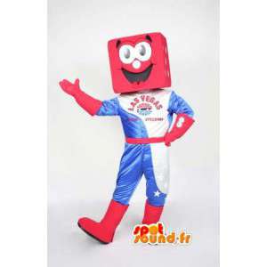 Mascot rød die - rød terning Costume - MASFR003495 - Maskoter gjenstander