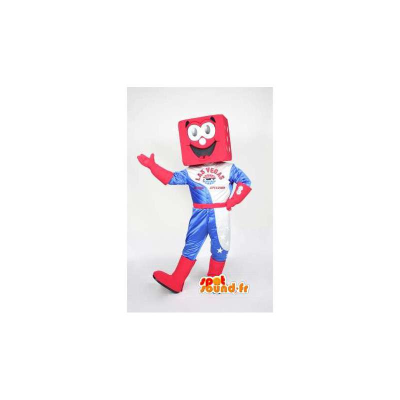 Mascotte de dé rouge - Costume de dés rouge - MASFR003495 - Mascottes d'objets