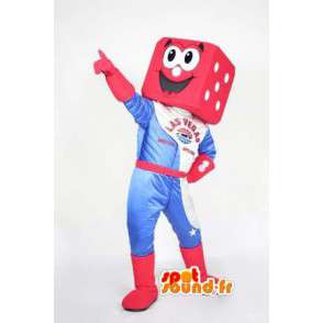 Maskotti punainen die - punainen noppa Costume - Object maskotteja - MASFR003495 - SpotSound.fr