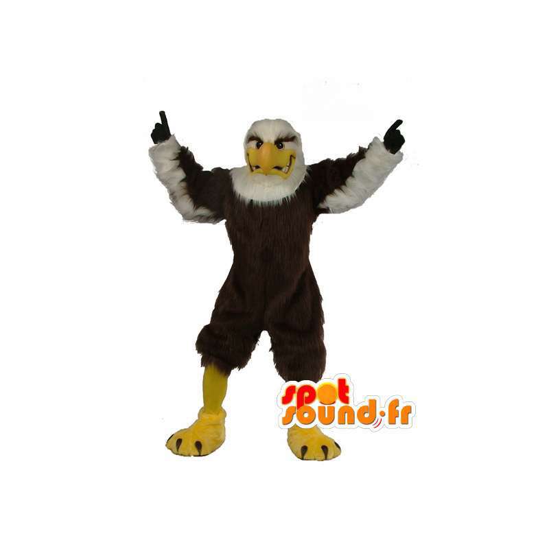 Mascot águila blanca y marrón - Disfraz de peluche águila - MASFR003497 - Mascota de aves