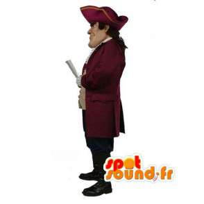 Piratmaskot med sin kostume og hat - kaptajn - Spotsound maskot