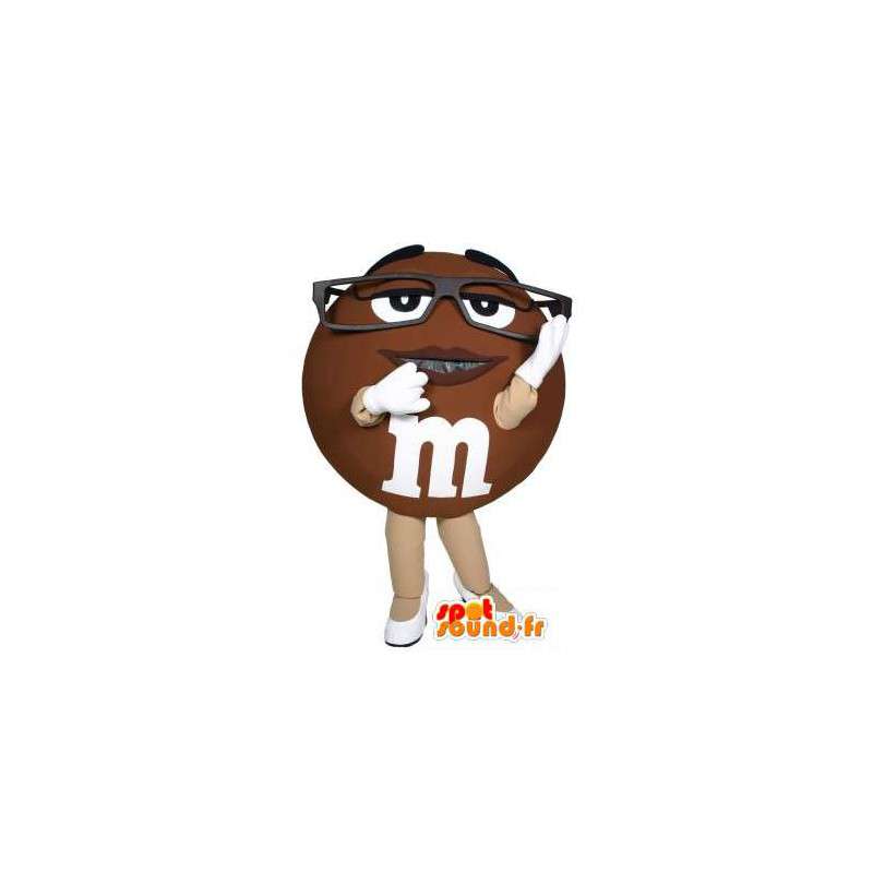 Mascote do famoso marrom M & de M - Costume de M & M - MASFR003500 - Celebridades Mascotes