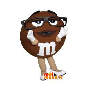 Mascot av den berømte brune M & M - Kostyme av M & M - MASFR003500 - kjendiser Maskoter