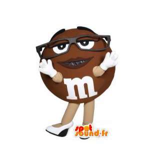 Mascotte van de beroemde bruine M & M's - Kostuum van M & M's - MASFR003500 - Celebrities Mascottes