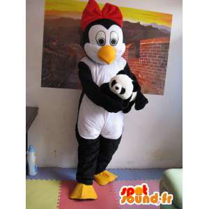 Mascot Penguin (e) Linux - Nainen Penguin - Lisävarusteilla - MASFR00266 - Mascottes Femme