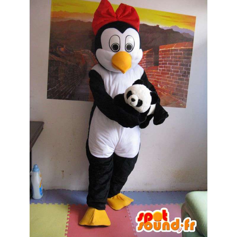Mascot Penguin (e) Linux - Nainen Penguin - Lisävarusteilla - MASFR00266 - Mascottes Femme