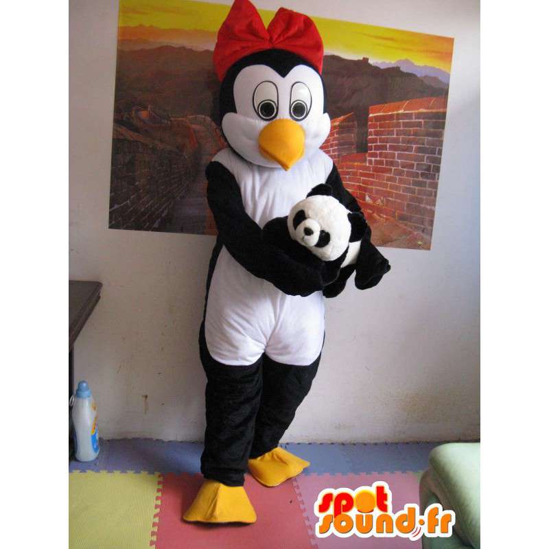 Penguin Mascot (e) Linux - Femmina Pinguino - con accessori - MASFR00266 - Donna di mascotte