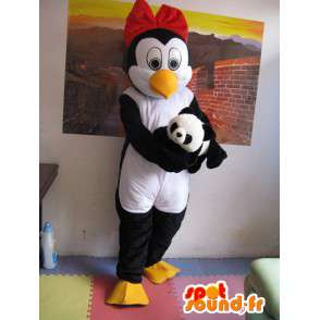 Linux Penguin Mascot - Penguin Woman - Med tillbehör -