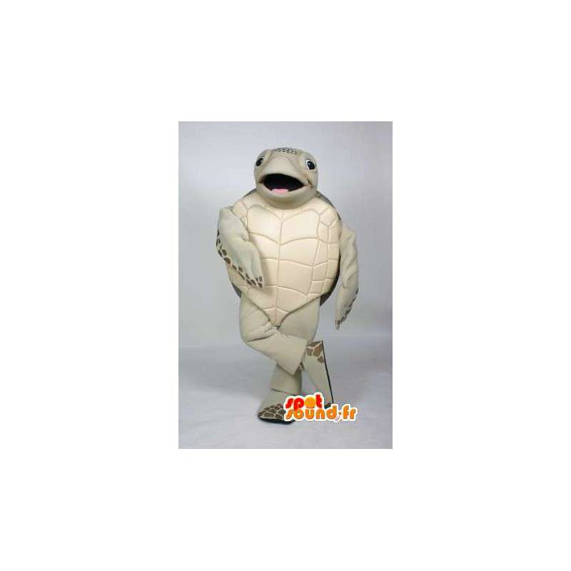 Mascot beige und braune Schildkröte - Turtle Kostüm - MASFR003505 - Maskottchen-Schildkröte