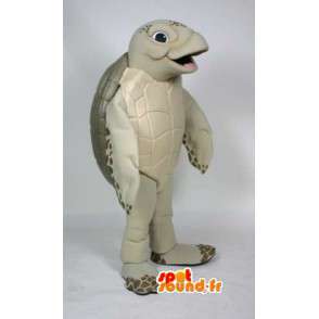 Mascot beige and brown turtle - Turtle Costume - MASFR003505 - Mascots turtle