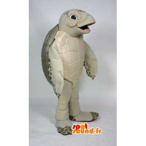Μασκότ μπεζ και καφέ χελώνα - Χελώνα Κοστούμια - MASFR003505 - χελώνα Μασκότ
