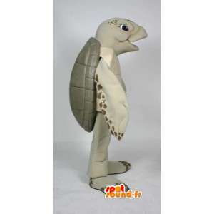 Μασκότ μπεζ και καφέ χελώνα - Χελώνα Κοστούμια - MASFR003505 - χελώνα Μασκότ
