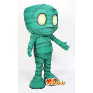 緑のミイラのマスコット-漫画のミイラの衣装-MASFR003507-行方不明の動物のマスコット