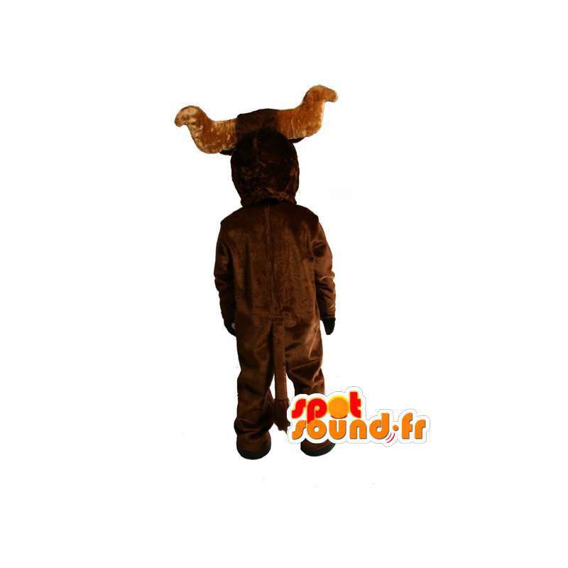 Mascot búfalo de peluche marrón - búfalo gigante de vestuario - MASFR003509 - Mascota de toro