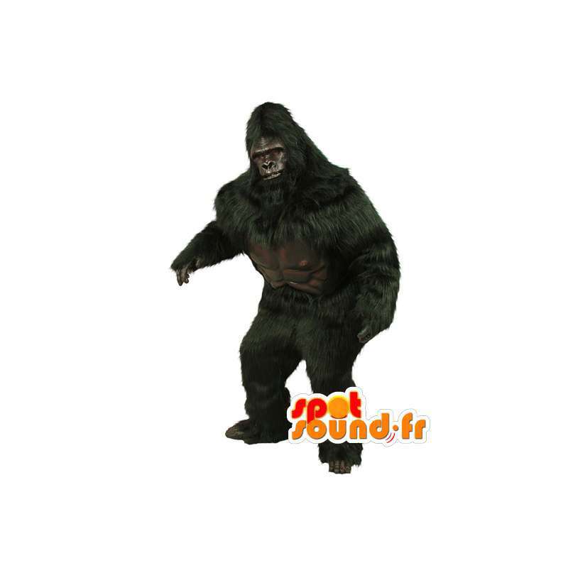 Mascotte de gorille noir très réaliste - Costume de gorille noir - MASFR003519 - Mascottes de Gorilles