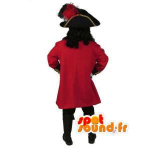Μασκότ κόκκινο πειρατής - πειρατής καπετάνιος κοστούμι - MASFR003520 - μασκότ Πειρατές