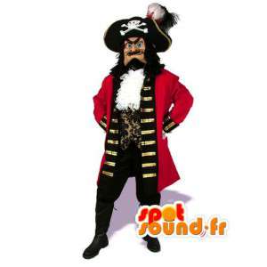 Mascotte de pirate rouge - Costume de capitaine pirate - MASFR003520 - Mascottes de Pirates