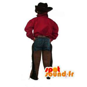 Mascote cowboy com chapéu e roupas tradicionais - MASFR003523 - Mascotes homem