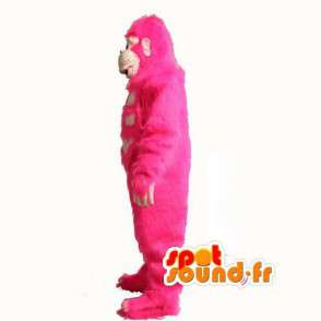 Gorillamaskot med rosa hår - Rosa gorilladräkt - Spotsound