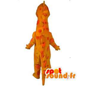 Dinosaur mascot orange and yellow - Dinosaur Costume - MASFR003529 - Mascots dinosaur