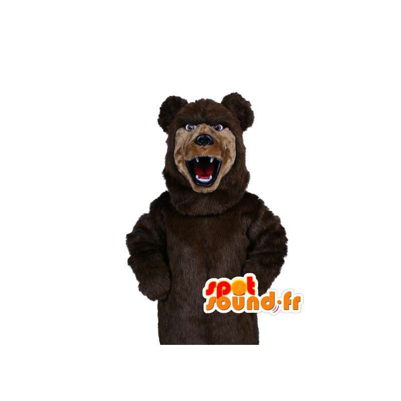 Mascotte d'ours très réaliste - Costume d'ours marron - MASFR003532 - Mascotte d'ours