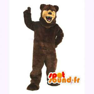 Mascot ursos realistas - uma fantasia de urso marrom - MASFR003532 - mascote do urso