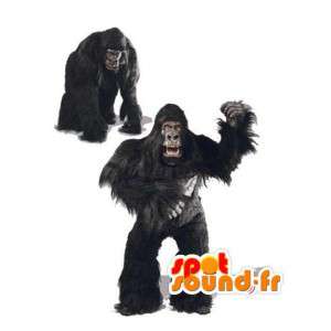 Nero gorilla realistico mascotte - Costume Gorilla Bianco - MASFR003534 - Mascotte gorilla