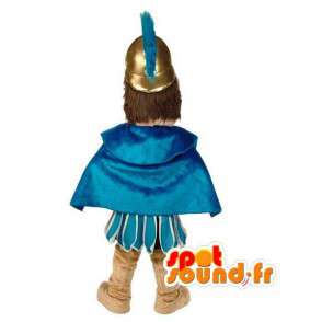 Romain blu mascotte - Cavaliere Costume tradizionale - MASFR003535 - Mascotte dei cavalieri