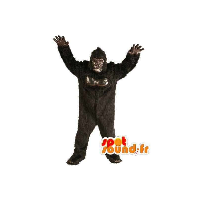 Mascotte de gorille noir très réaliste - Costume de gorille noir - MASFR003536 - Mascottes de Gorilles