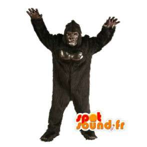 Nero gorilla realistico mascotte - Costume Gorilla Bianco - MASFR003536 - Mascotte gorilla