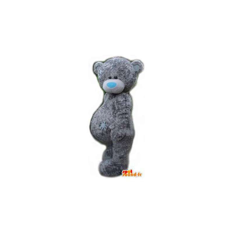 Maskot grå bamse - bear suit grå plysj - MASFR003541 - bjørn Mascot