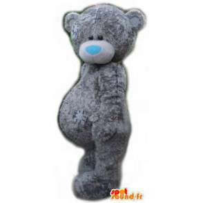 Mascot cinza urso de pelúcia - Suit urso de pelúcia cinza - MASFR003541 - mascote do urso