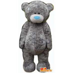 灰色のテディベアのマスコット-灰色のテディベアの衣装-MASFR003541-熊のマスコット