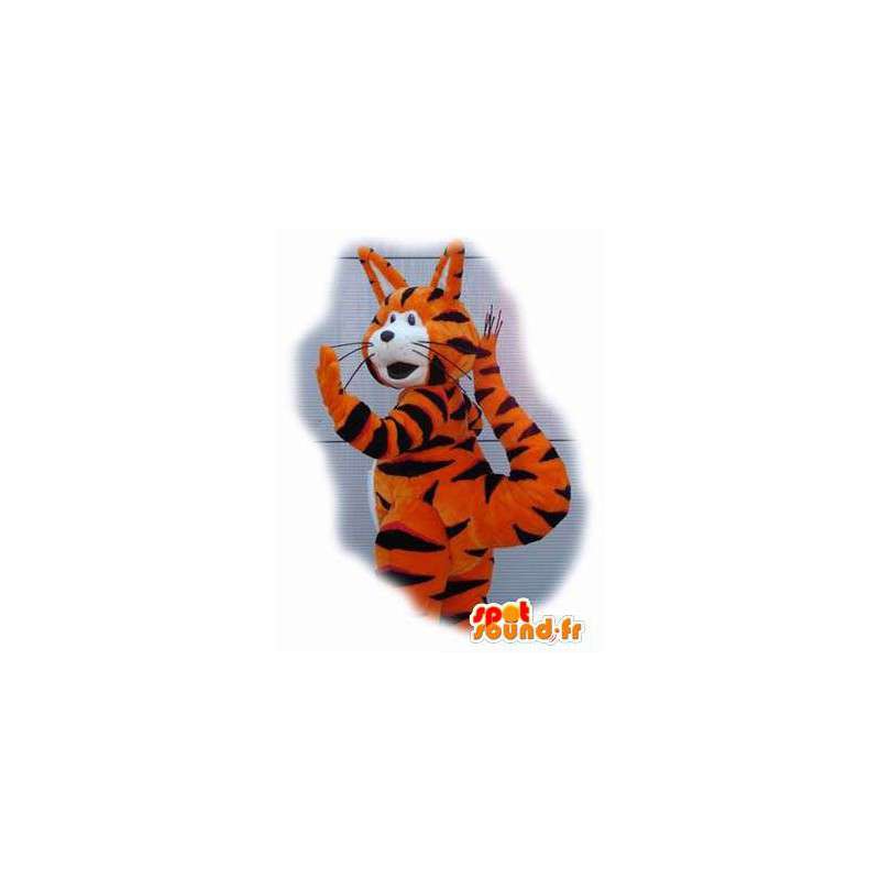 Cyperse kat mascotte oranje en zwart - oranje kat kostuum - MASFR003542 - Cat Mascottes