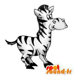 Maskotka Pluszowa zebra - zebra kostium - MASFR003543 - Jungle zwierzęta