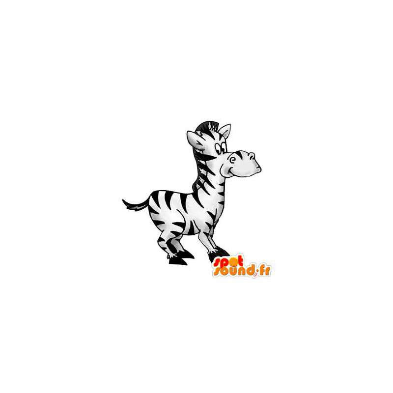 Mascotte de zèbre en peluche - Déguisement de zèbre - MASFR003543 - Animaux de la jungle