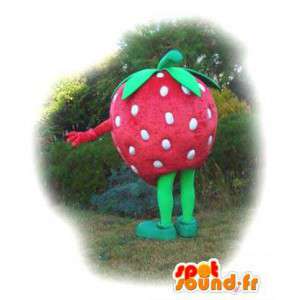 Mascote em forma gigante de morango - traje de morango - MASFR003546 - frutas Mascot