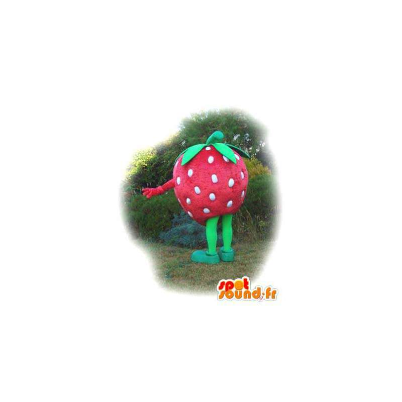 Mascote em forma gigante de morango - traje de morango - MASFR003546 - frutas Mascot