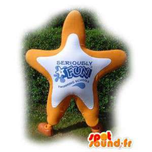 Jätte orange stjärnformad maskot - Stjärnadräkt - Spotsound
