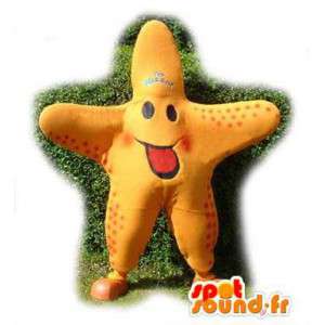 Mascot em forma de laranja estrela gigante - Traje Estrela - MASFR003553 - Mascotes não classificados