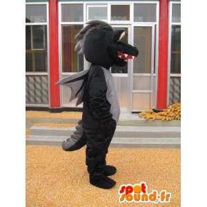 Dinosaur Mascot - Costume nero Stegosaurus - Jurassic - MASFR00279 - Dinosauro mascotte