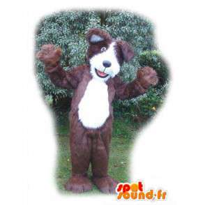 Bruine en witte hond mascotte - Dog Costume Plush - MASFR003556 - Dog Mascottes